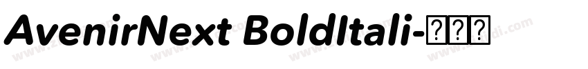 AvenirNext BoldItali字体转换